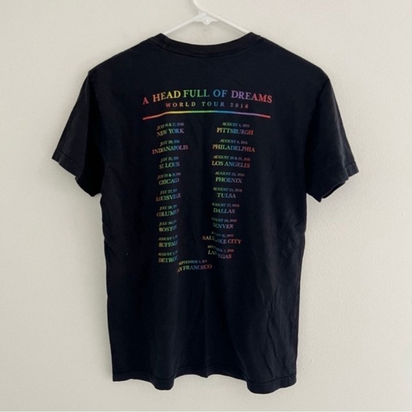 Coldplay 2016 Head Full of Dreams Tour Tee Small - Picture 3 of 3